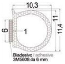 Selbsthaftende Profilleiste aus EPDM, schwarz