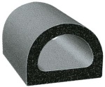 Selbsthaftende EPDM-Profil, schwarz 17,5x16,9 mm