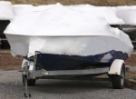 Schrumpfbare Bootsabdeckung, zickzackgefaltet 6 m