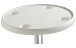 Verbundmaterial-Tisch, rund weiß 610 mm