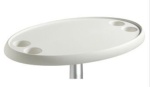 Verbundmaterial-Tisch, oval weiß 762x457 mm