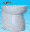 SILENT Keramikbidet Gerade Form hinten