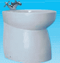 SILENT Keramikbidet Abgeschrägte Form hinten