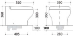 TECMA elektr. Toilette Silence Plus 2G Short 12 V / Touch Schaltbrett E5022651