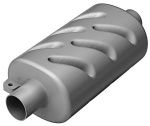 Horizontale Auspuffrohre für wassergekühlte Motoren 40 mm