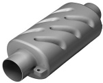 Horizontale Auspuffrohre für wassergekühlte Motoren 90 mm