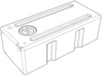 Trinkwassertank, fest 96 l, 900x400mm