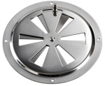 Lüftungsgitter, rund VA-Stahl +Fliegengitter 152mm