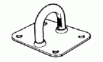 Auge mit gerader Befestigungsplatte 50x40 mm