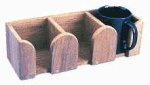 Teakholz-Flaschenhalter f.2Flaschen 260x115x105 mm