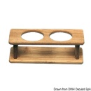 Teakholz-Flaschenhalter f.2Flaschen 260x115x105 mm