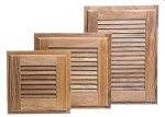 Teakholz Lammellentür+Rahmen 380x610 mm