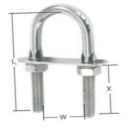 U-Bolzen m. Feststellmutter M10