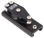 Endstück mit Umlenkrolle für Schiene: 25x4mm, schwarz