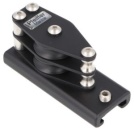 Endstück mit Umlenkrolle, zweifach für Schiene: 25x4mm (silber)