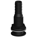 Trudesign Borddurchführung schwarz mit Schlauchanschluss 1/2'' / 13mm