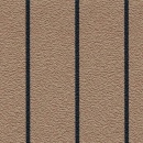 Gisatex Antislide Decksbelag B=1.5m L=5m teakfarben mit schwarzen Streifen