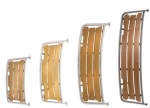 Heckplattform Serie 35, Teak, B=840mm, H=380mm, Rohr D=25 mm