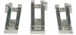 NIRO Verdeckbeschlag, rechtes Modell, Fuß 22x51mm