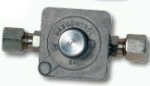 Gasdruckminderer, 50mBar -- 30mBar, mit 2x geradem An