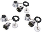 Messing verchromt Wasserdichte Stecker, 5A, 3-Anschlüs