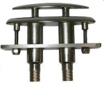 NIRO Versenkbare Klampe, (Komplett mit Kunststoff Adap