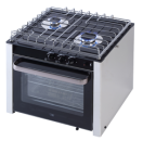 Niro Einbau-Ofen Mit 2-Flammiger Kochplatte