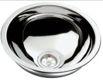 NIRO Waschbecke, rund, Außenmaß Ø330mm, Tiefe 150mm