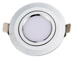 LED-Deckenleuchte verchromtes Aluminium, mattierte Linse Ø93 mm