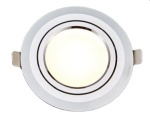 LED-Deckenleuchte verchromtes Aluminium, mattierte Linse Ø115 mm