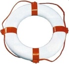 Rettungsring, mit weißer PVC-Bekleidung, 55 x 30cm