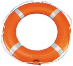 Rettungsring Modell Taurus, 750x450mm, Orange  mit 4 reflektierenden Gurten