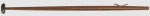 Flaggenstock, Lackiertes Holz,, L=1000mm, Ø28mm, Fuß Ø