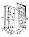 Kunststoff Einbaukasten  235x160mm