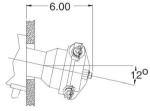 SeaStar 20º Montagesatz mit Bremse für Steuerkopf