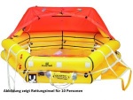 Rettungsinsel TRANSOCEAN für 12 Personen Tasche, Versorgungspaket