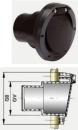 Auspuff-Spiegeldurchführung mit Rückschlagklappe Vetus (Schlauch-Ø: 40mm)