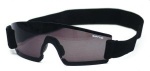 Sport-Sonnenbrille, schwarz, Rauchglas